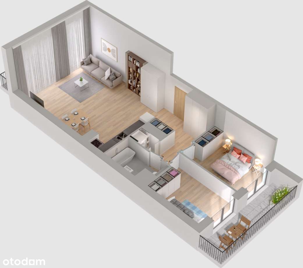 Nowe / 2 balkony / pralnia / 3 pokoje / sufit 4,12 m! Industria-2