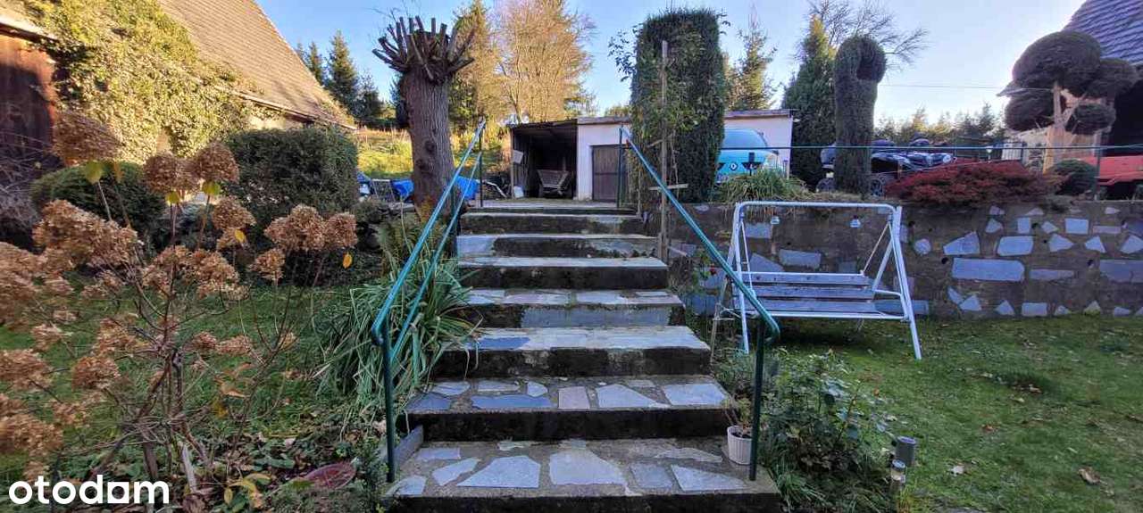 Pół domu + działka + kamienna stodoła + 2garaże w Dziwiszowie-5