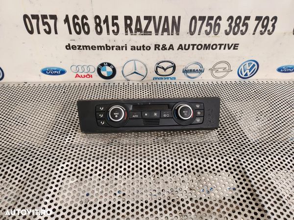 Panou Modul Display Clima Dublu Climatronic Bmw E90 E91 E92 Cod 9128214 - Dezmembrari Arad - 1