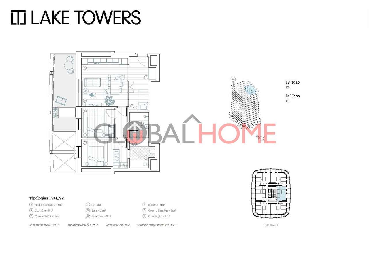 Apartamentos T2+1 – Lake Towers | Arca d’Água, Porto - Grande imagem: 5/22