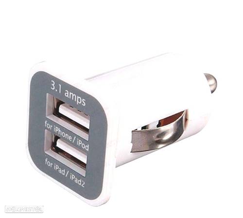 CARREGADOR DE ISQUEIRO USB 3.1A BRANCO - 1