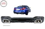 Difuzor Bara Spate BMW Seria 5 G30 G31 (2017+) 540 M Performance Look Negru Lucios- livrare gratuita - 1