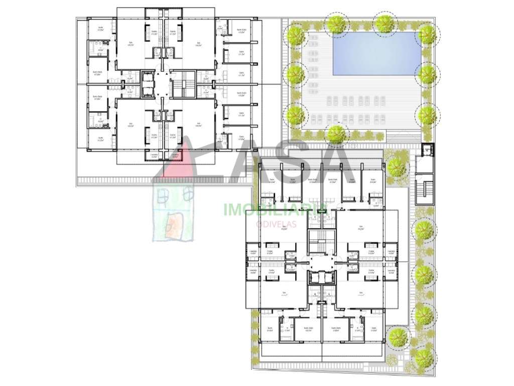 Empreendimento novo com piscina T2 e T3 disponíveis-41
