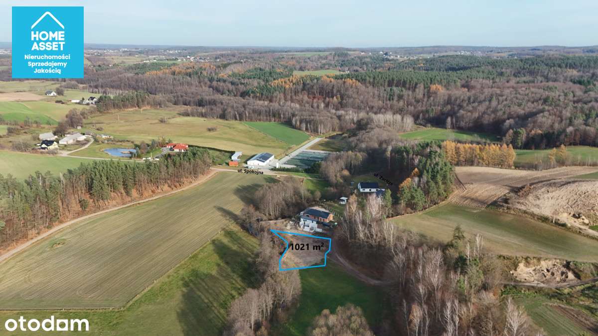 Zaciszna działka budowlana Kaszuby • 1021 m² - Pełny obrazek: 4/11