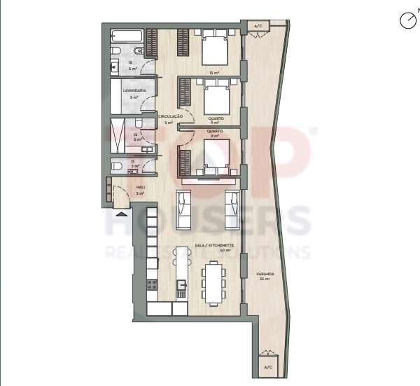 Apartamento T3 em condominio de luxo-16