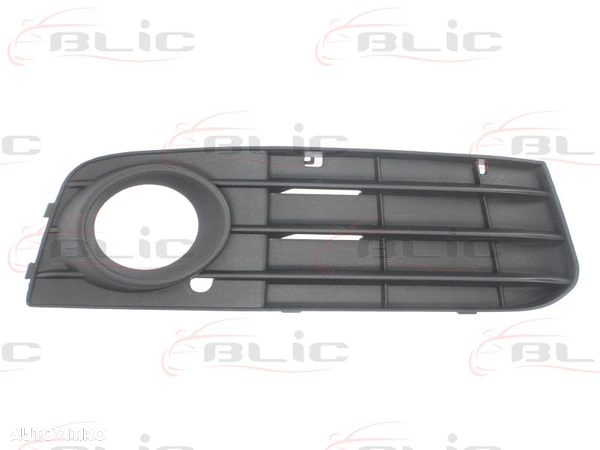 Grila bara fata Audi A4-S4 (B8), 11.2007-10.2011, Dreapta, 133727-4 cu locas pentru proiectoare , NEGRU - 2