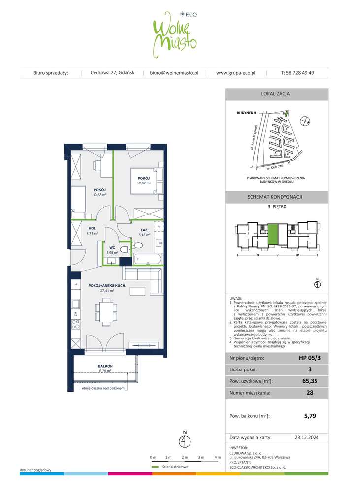 Wolne Miasto 8 | mieszkanie 3-pok. | 28 - Pełny obrazek: 2/16