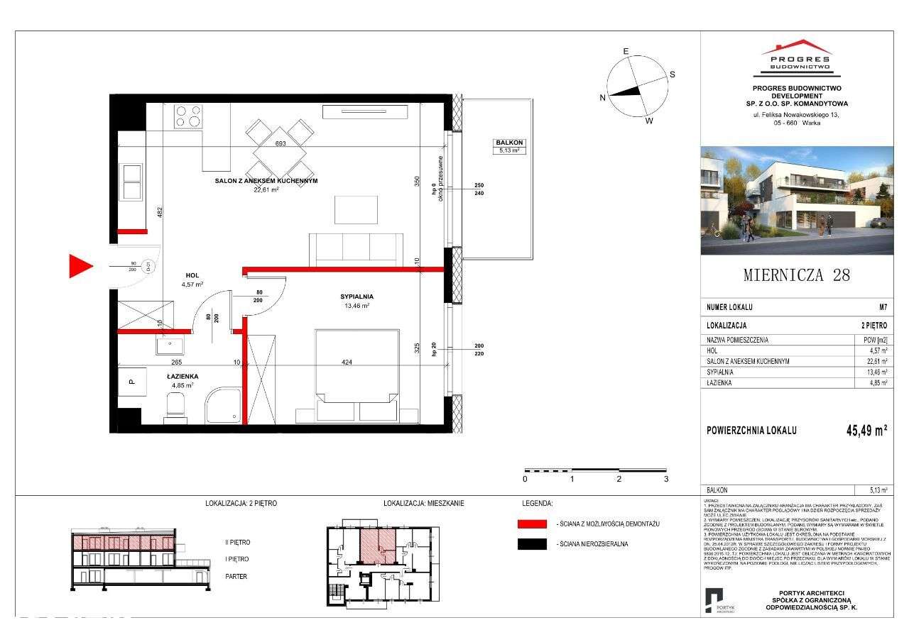 Apartament nr 7, bud.D - Pełny obrazek: 2/5