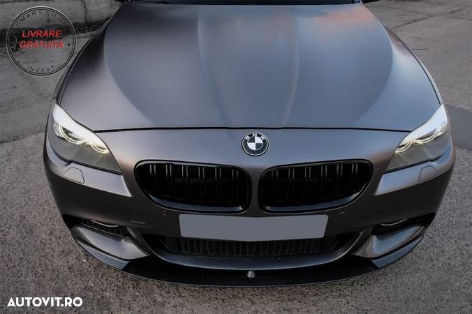 Prelungire Bara Fata Film Carbon BMW Seria 5 F10 F11 (2011-2013) si Capace oglinzi- livrare gratuita - 13