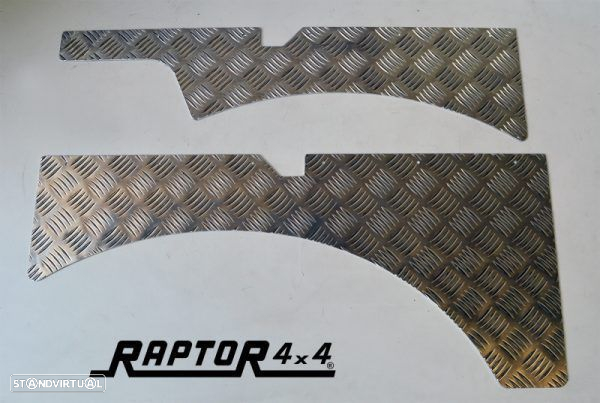 Kit Proteções Abas Interiores das Rodas Traseiras Raptor 4×4 Suzuki Samurai - alumínio natural - 2