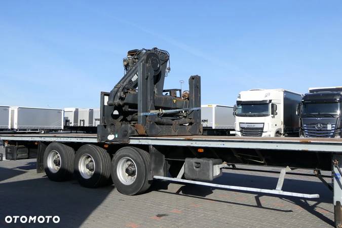 Samro NACZEPA PLATFORMA + HDS HIAB R 150 / DO BUDOWLANKI / PODŁOGA SZYNA-DESKA / - 18