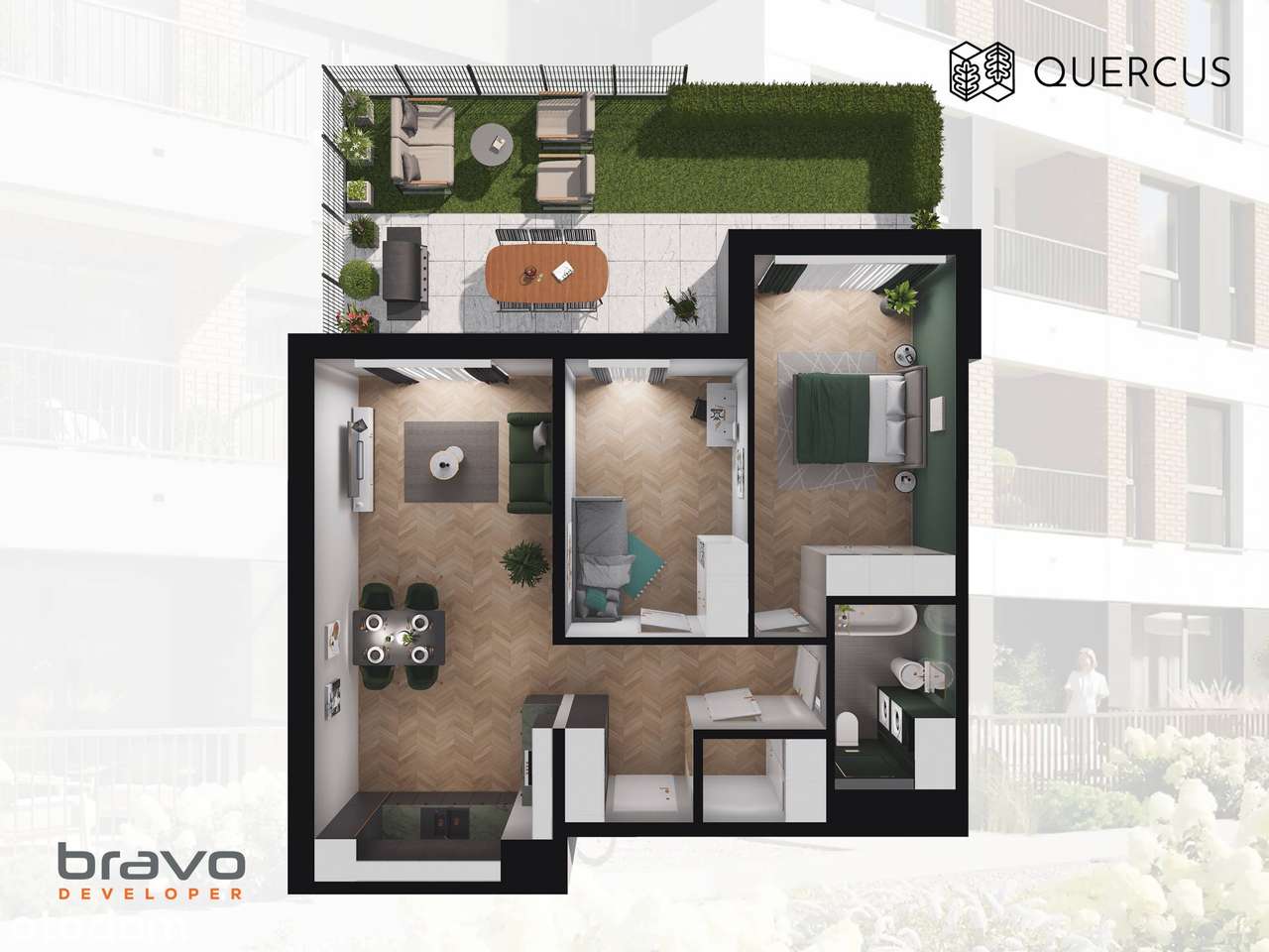 Quercus B.3 - Mieszkanie gotowe do odbioru - Pełny obrazek: 2/9