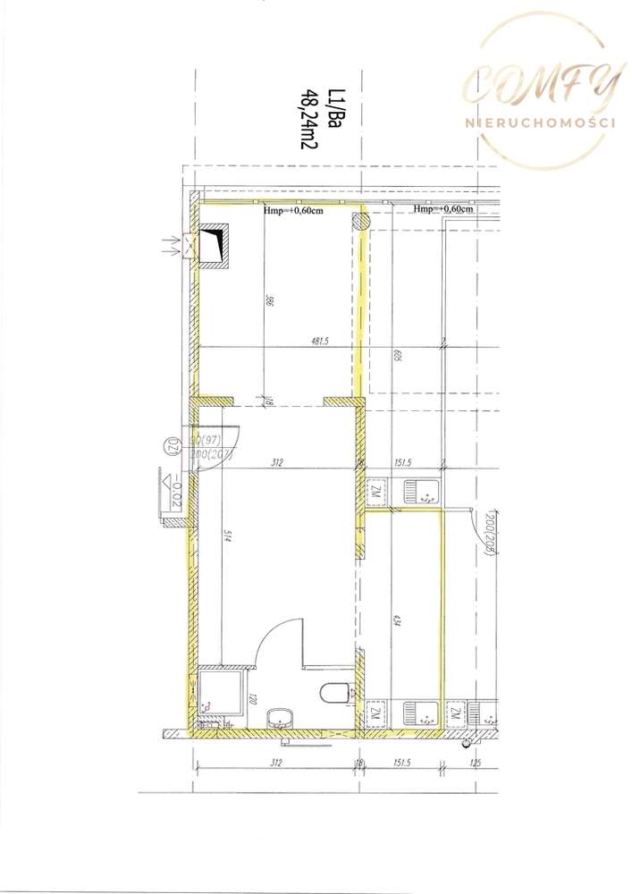 Frontowy lokal użytkowy– 48,2m² - al. 29 Listopada - Pełny obrazek: 4/4