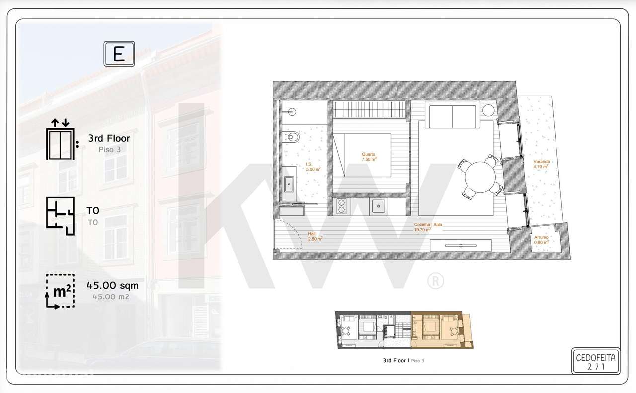 Apartamento T0 com 45 m2  | Empreendimento novo no Porto - Grande imagem: 4/6