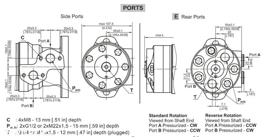 Uniwersalny silnik hydrauliczny typu MR 100 - 11