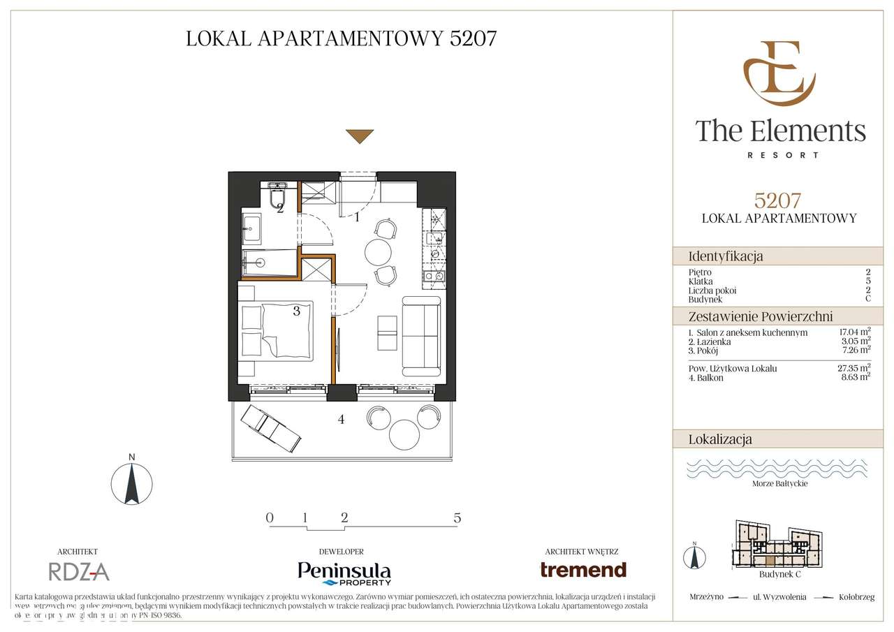 The Elements Resort | apartament 2-pok. | 5207 - Pełny obrazek: 2/7