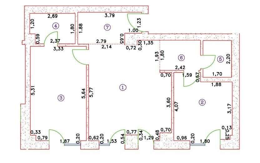 PARTER 3 CAMERE VANZARE CORTINA 126-6
