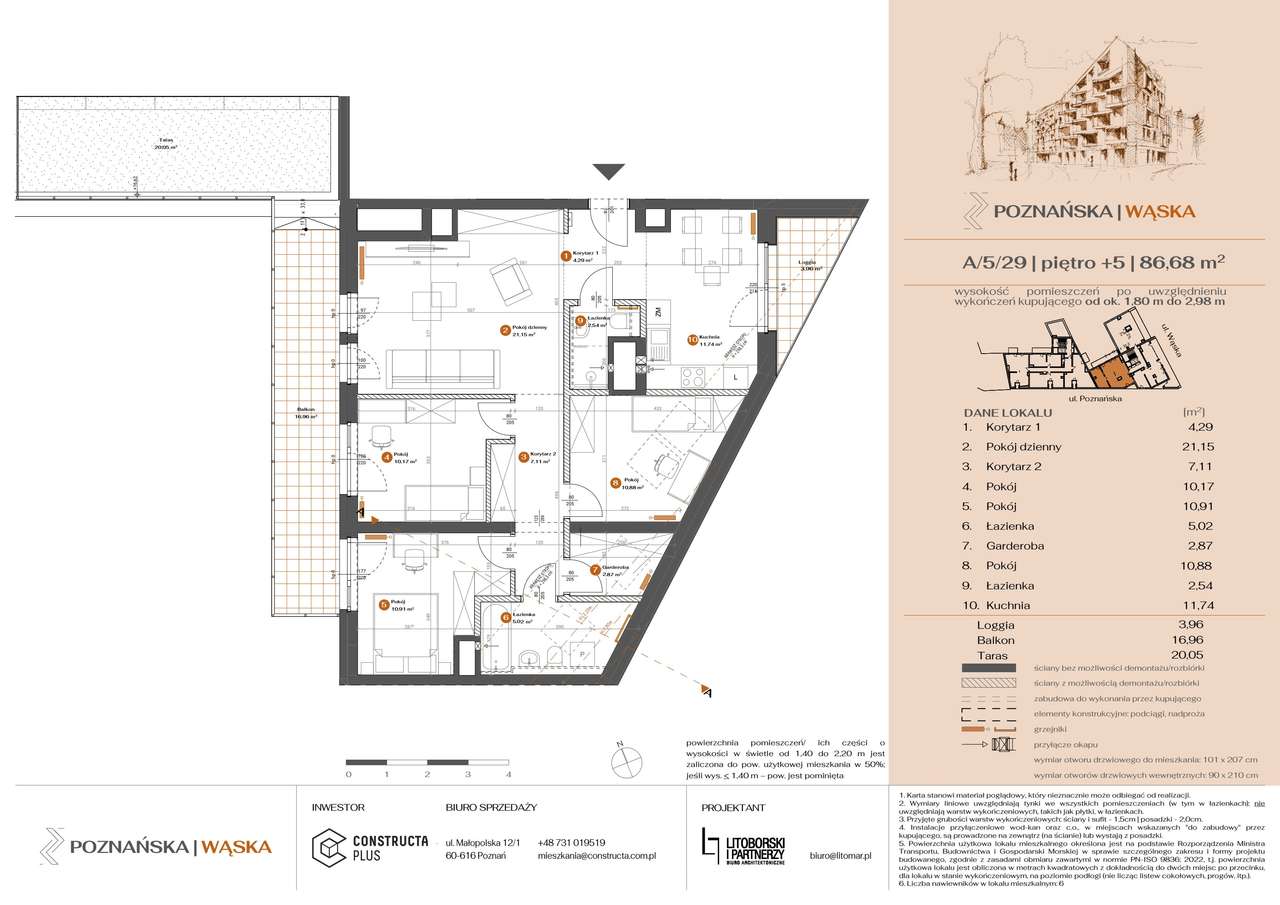 4-pokojowe mieszkanie 86m2 + taras Bez Pośredników - Pełny obrazek: 2/7