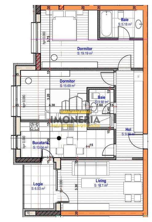 Un apartament cat o casa mica, comision 0% | 3 camere luminoase, 2 bai-3