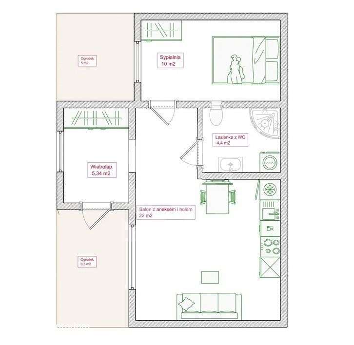 Idealne pod wynajem! Ogródek! Centrum! Ogrz miejsk-4