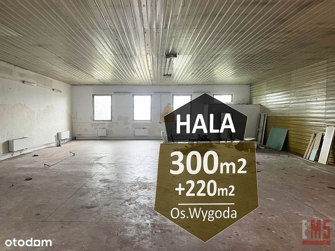 Hala 300 m2 + 220m2