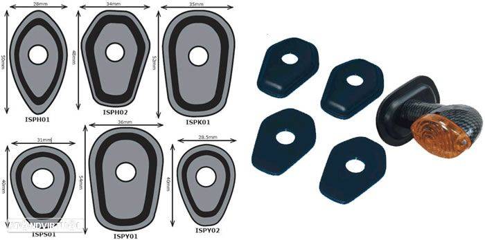 adaptadores universais kawasaki oxford espaçadores piscas - 3