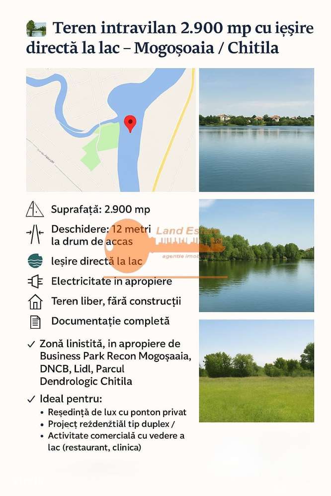 Teren de vanzare in zona Mogosoaia (Iesire la Lac) - Imagine principală: 1/3
