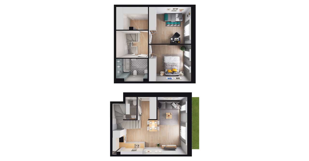 3-pokojowy dom 69m2 + ogródek Bez Prowizji - Pełny obrazek: 2/7