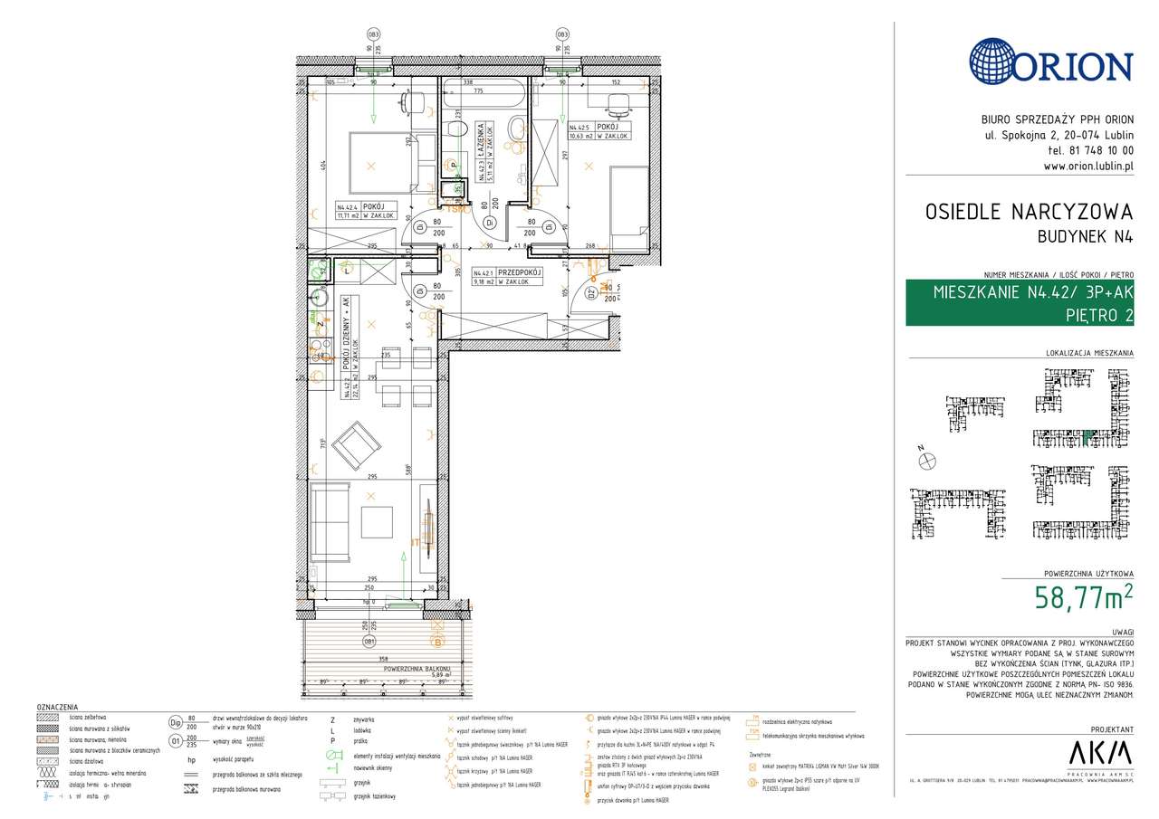 3-pokojowe mieszkanie 58m2 Bezpośrednio - Pełny obrazek: 2/7