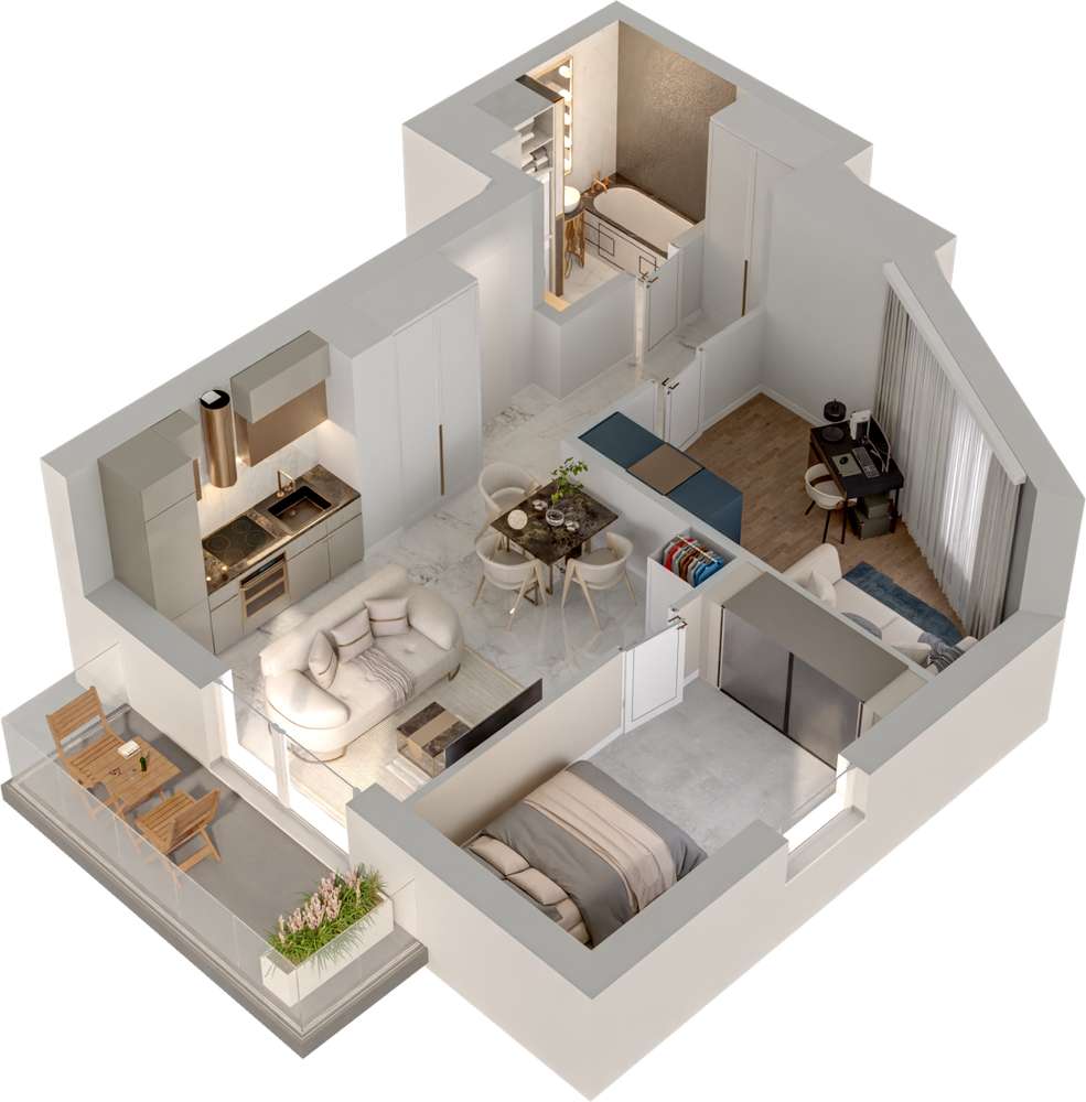 Mieszkanie o pow.48,21m2+balkon Ożarów maz Centrum ul.Ożarowska 35-0