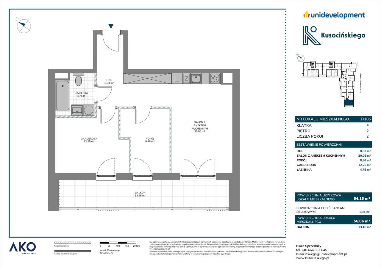 2-pokojowe mieszkanie 54m2 + balkon Bez Prowizji - Pełny obrazek: 2/9