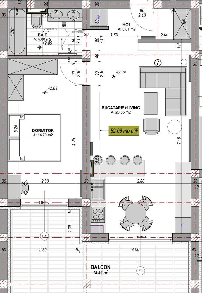 RO/EN Ap. 2cam, 52 mp, parcare+boxa, DaVinci Residence |DEZVOLTATOR - Imagine principală: 4/11