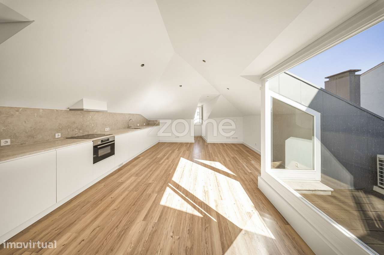 Estúdio T0 com terraço - Grande imagem: 4/11