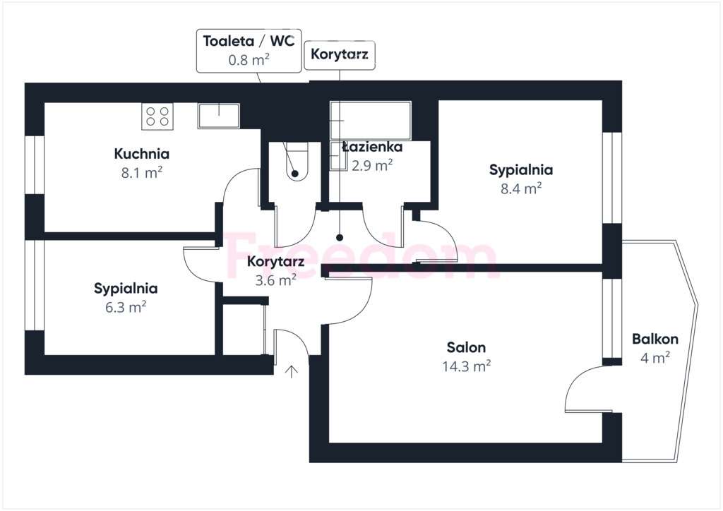 3-pokoje, potencjał w zielonej i spokojnej okolicy - Pełny obrazek: 5/17