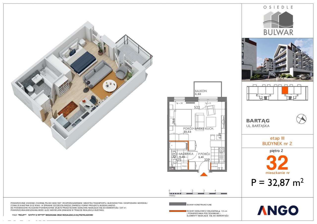 słoneczne mieszkanie 1-pok. / 2 pok. - Pełny obrazek: 1/13