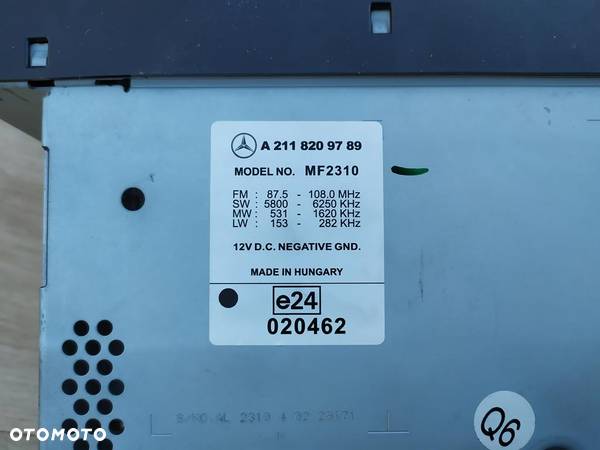 MERCEDES W211 W219 CLS RADIO CD IGŁA A2118209789 MF2310 - 7