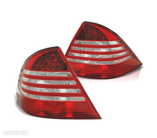 FAROLINS TRASEIROS PARA MERCEDES CLASSE S W220 02-05 VERMELHO BRANCO - 1