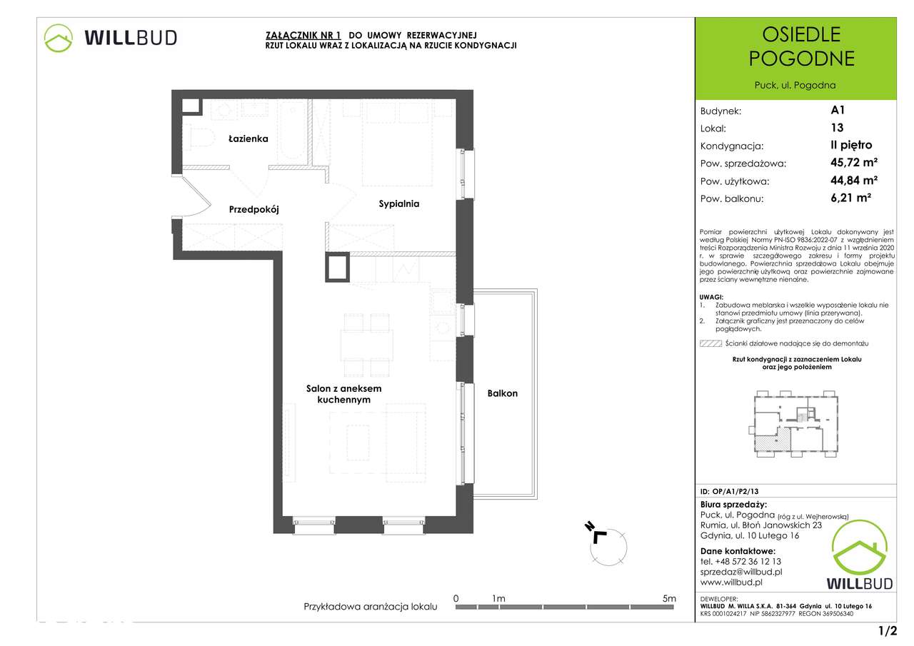 Osiedle Pogodne | mieszkanie 2-pok. | OP/A1/P2/13 - Pełny obrazek: 2/7