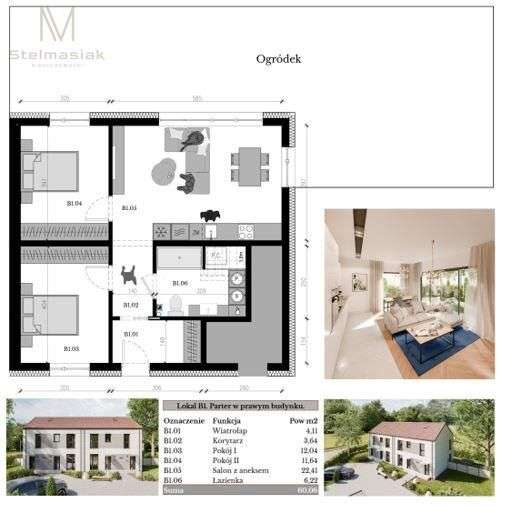 Okazja!Mieszkanie 3 pok.ogródek,Promocja! - Pełny obrazek: 4/12