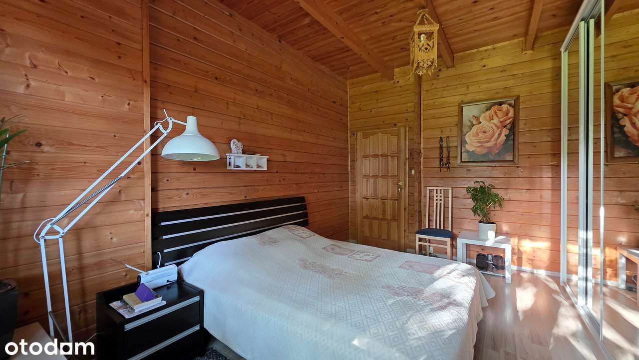 Drewniany dom, Krajobrazowy Park Wzniesień Łódzkich, Ługi-6