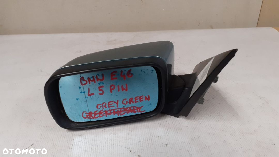 LUSTERKO ELEKTRYCZNE LEWE BMW E46 5PIN GREY GREEN - 2