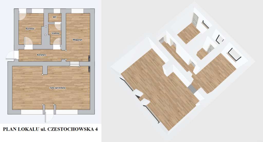 Lokal 71,5 m² – parter, Gliwice, ul. Częstochowska-8
