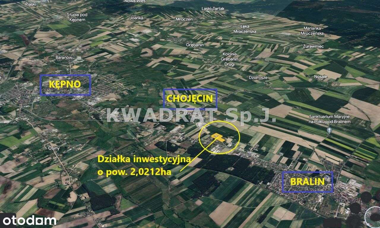 Działka inwestycyjna pow. 2,0212ha - Chojęcin - View 6