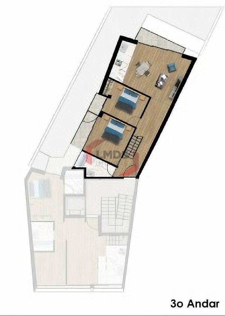 Apartamento T2+1 Duplex - Rua Nove de Julho - Porto