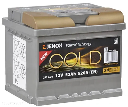 Akumulator Jenox GOLD 12V 52Ah 520A Rybnik - 1