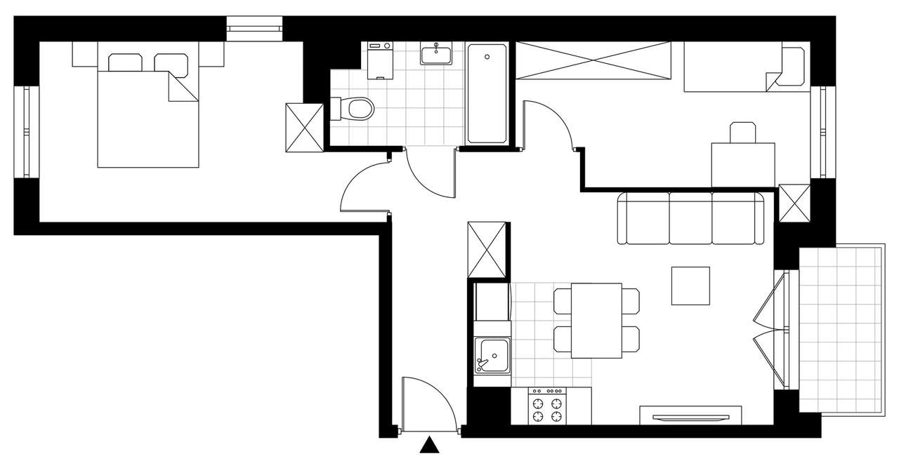 3-pokojowe mieszkanie 53m2 + balkon Bezpośrednio - Pełny obrazek: 3/6