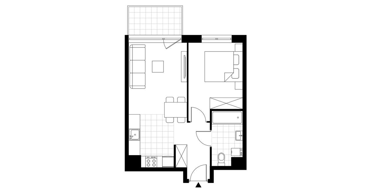 2-pokojowe mieszkanie 38m2 + balkon Bez Prowizji - Pełny obrazek: 3/8