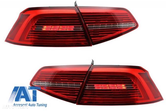 Stopuri LED VW Passat B8 3G (2015-2019) Sedan Matrix R line cu semnal dinamic - 2