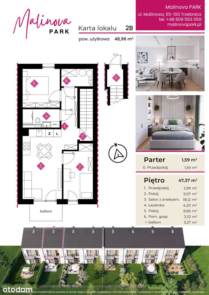 WOW - super osiedle ! Mieszkanie w Trzebnicy z balkonem i poddaszem !-9