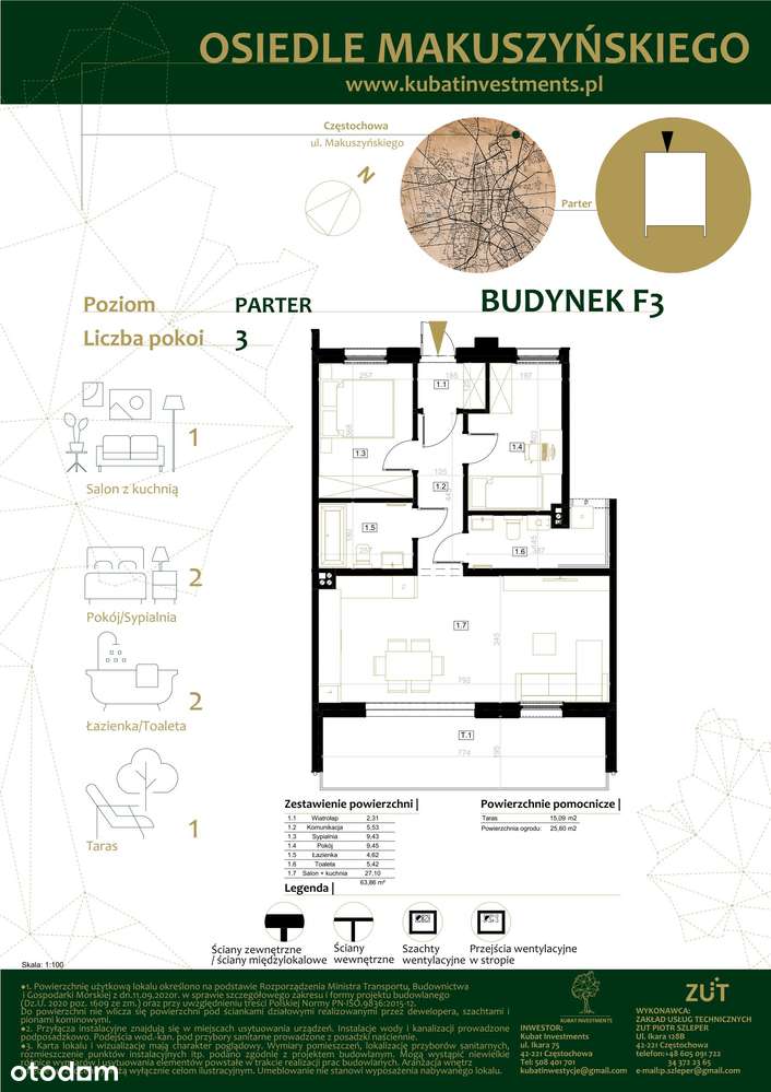 Kawie Wzgórza | apartament 3-pok. | 4_F3_1 - Pełny obrazek: 2/9